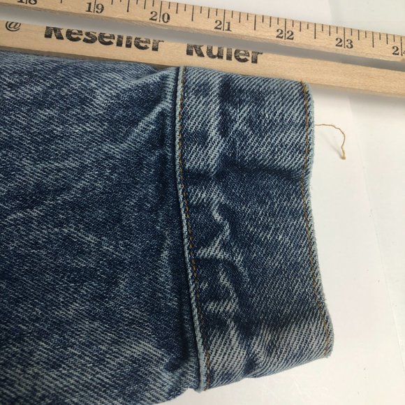 VTG 80s Levi's Jean Jacket Adult Large Blue Acid Wash Trucker Faded Denim USA - Picture 12 of 16